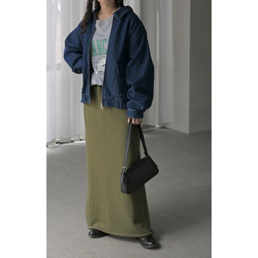 ジャケット デニム ロング レディース デニム ロング ジャケット デニムジャケット ブルゾン オーバー 長袖 羽織 ジーンズ 綿100％ | HUG.U | 18