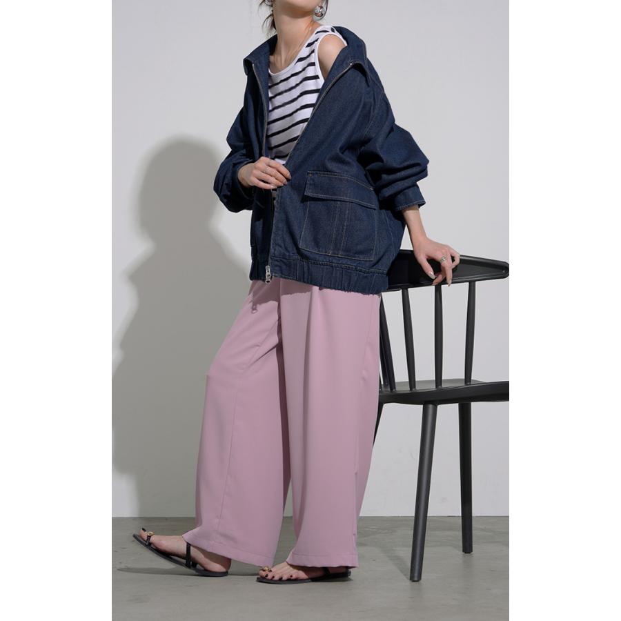 ジャケット デニム ロング レディース デニム ロング ジャケット デニムジャケット ブルゾン オーバー 長袖 羽織 ジーンズ 綿100％ | HUG.U | 18