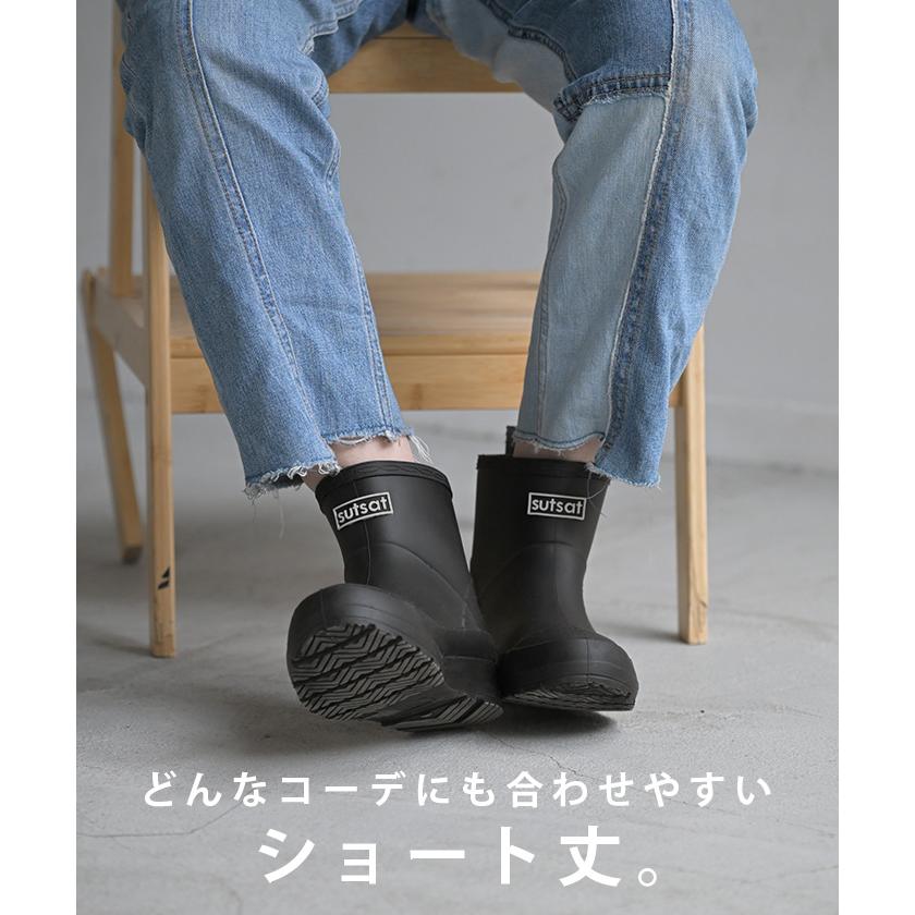 レインブーツ ショート丈 23.0cm 〜 24.5cm 長靴 ロゴ レイン ブーツ レディース 靴 ショート ショートブーツ | HUG.U | 19