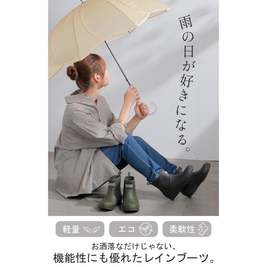 レインブーツ ショート丈 23.0cm 〜 24.5cm 長靴 ロゴ レイン ブーツ レディース 靴 ショート ショートブーツ | HUG.U | 03