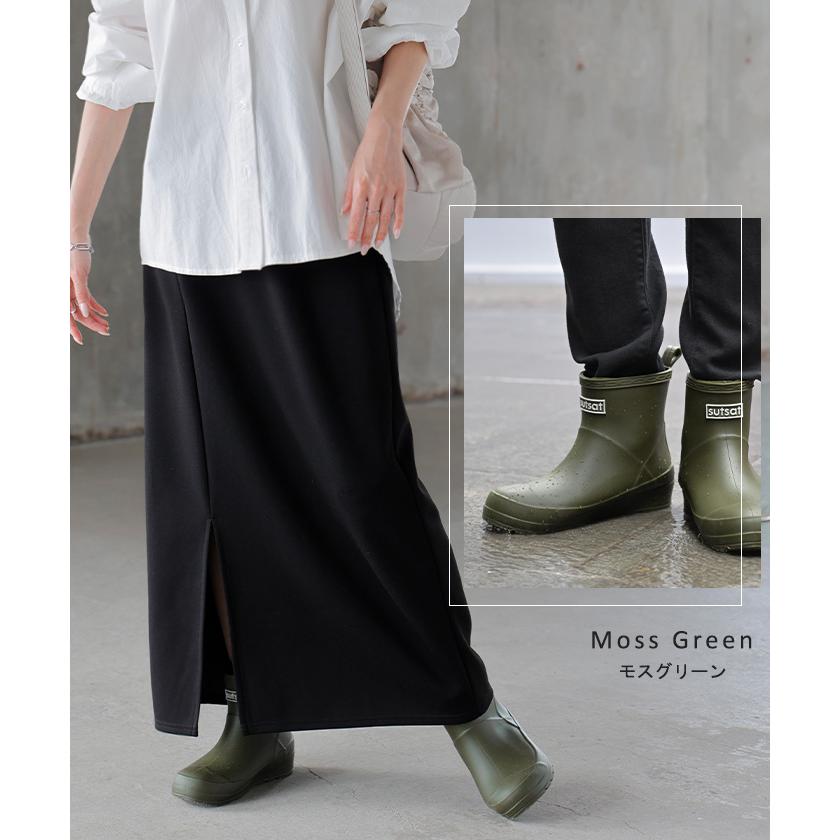 レインブーツ ショート丈 23.0cm 〜 24.5cm 長靴 ロゴ レイン ブーツ レディース 靴 ショート ショートブーツ | HUG.U | 10