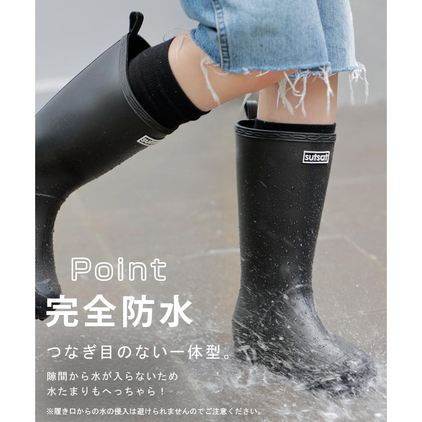 レインブーツ ロング丈 23.0cm 〜 24.5cm 長靴 ロゴ レイン ブーツ レディース 靴 ロング ロングブーツ シューズ | HUG.U | 15