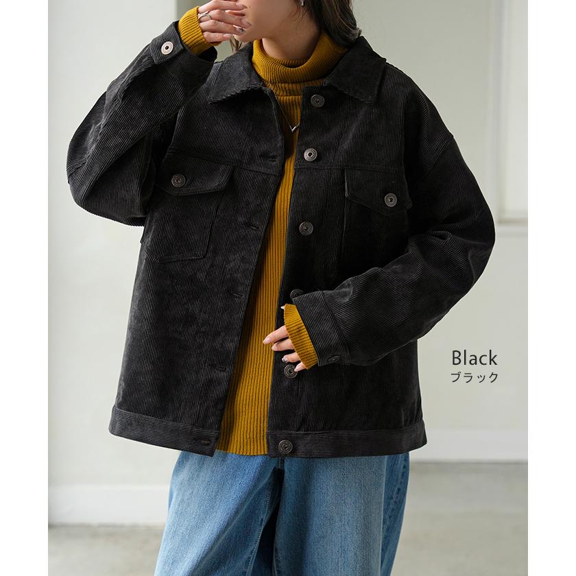 HUG.U アウター ジャケット コーデュロイ レディース コート