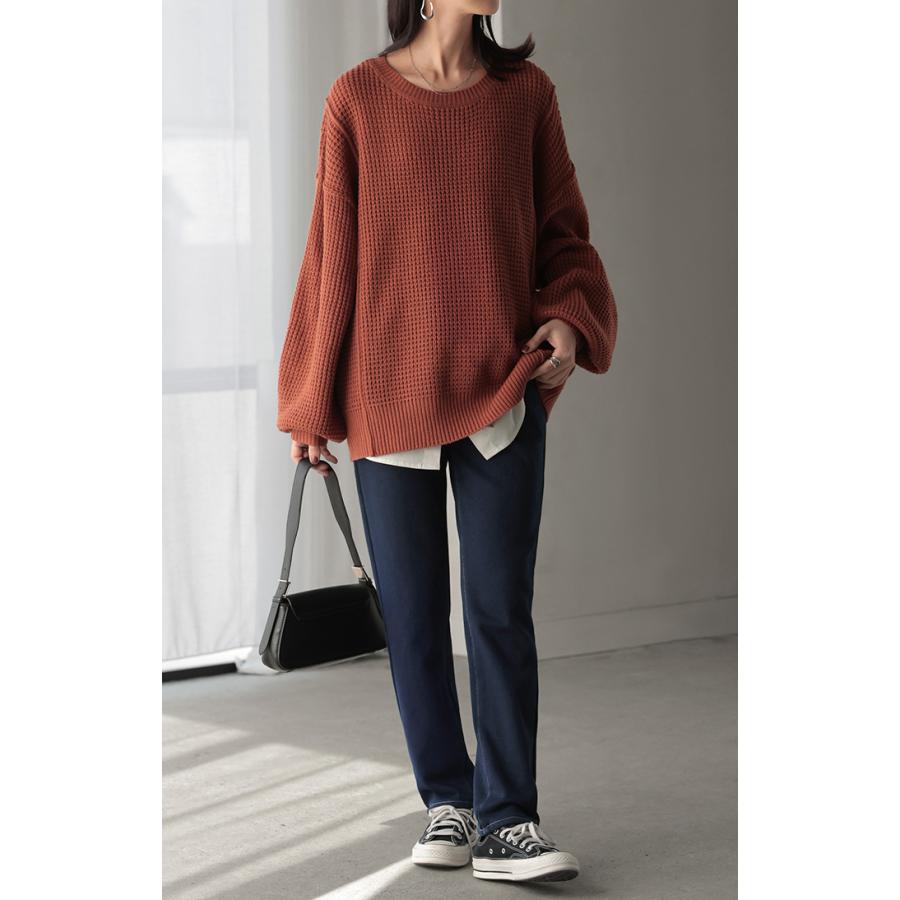 パンツ デニム風 裏シャギー 極暖 レディース スキニー ロング ジーンズ風 デニムライク ジーパン スウェット 裏起毛 ボトムス ボトム | HUG.U | 15