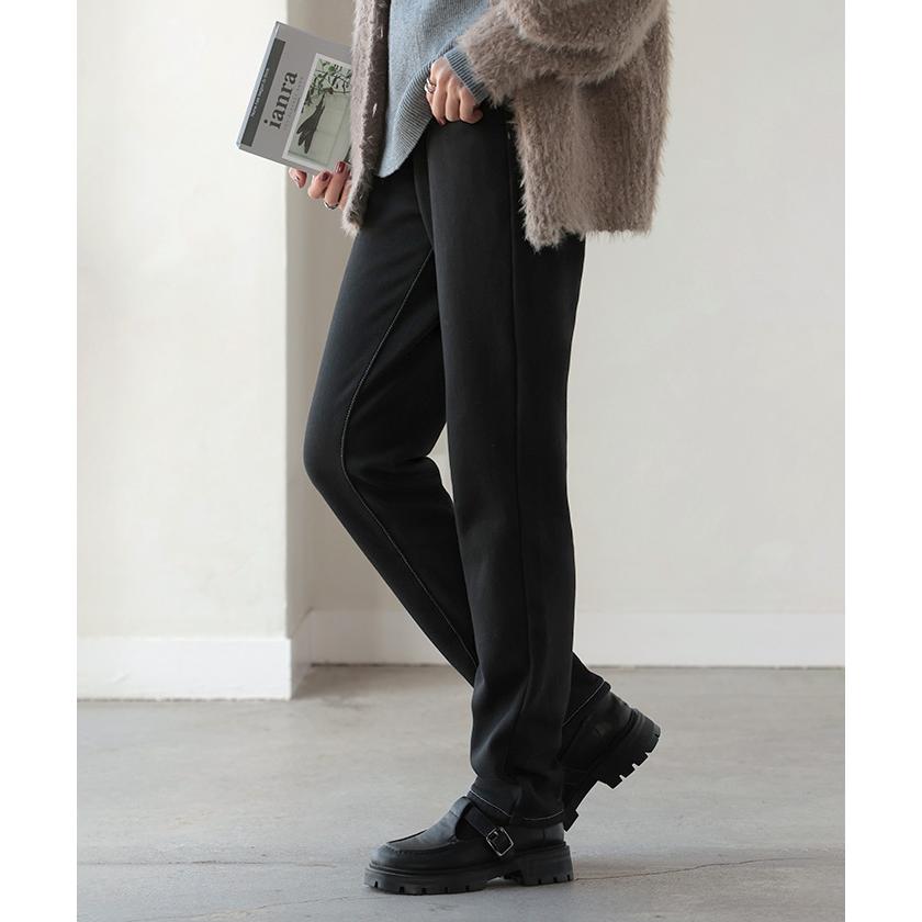 パンツ デニム風 裏シャギー 極暖 レディース スキニー ロング ジーンズ風 デニムライク ジーパン スウェット 裏起毛 ボトムス ボトム | HUG.U | 08