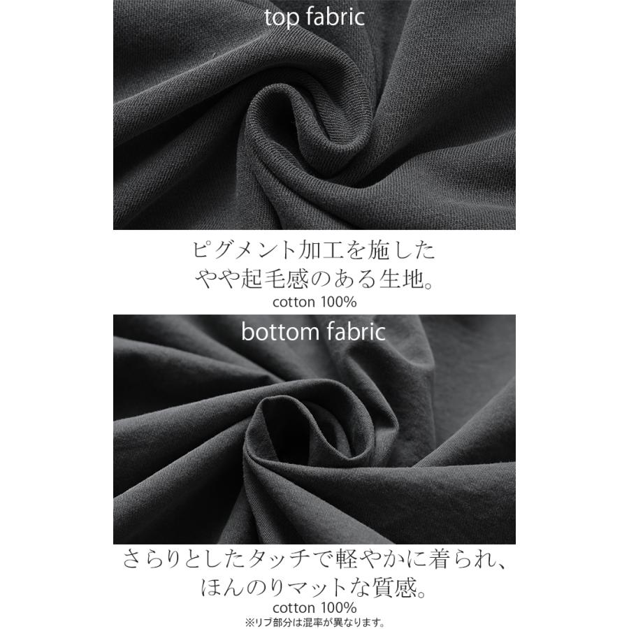 トレーナー ドッキング 綿100 ヴィンテージ加工 レディース トップス スウェット ロング 異素材MIX プルオーバー ギャザー 切り替え | HUG.U | 16
