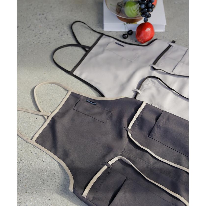 エプロン バッククロス 撥水 軽量 ロング レディース h型 ワークエプロン ロングエプロン ロング丈 軽い 薄い メンズ 大人 無地 シンプル おしゃれ | HUG.U | 19