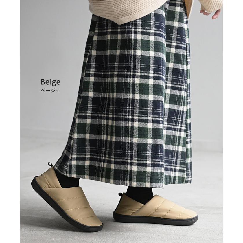 モックシューズ レディース 中綿 裏起毛 サボサンダル 歩きやすい キャンプシューズ スリッポン かかとが踏める スニーカー 靴 シューズ 紐なし くつ クツ 軽量 | HUG.U | 11