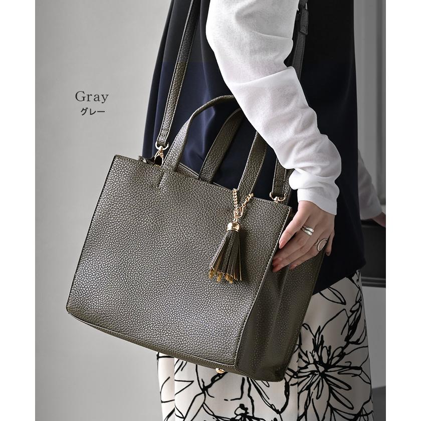 HUG.U（ハグユー） トート バッグ フェイクレザー タッセル レディース