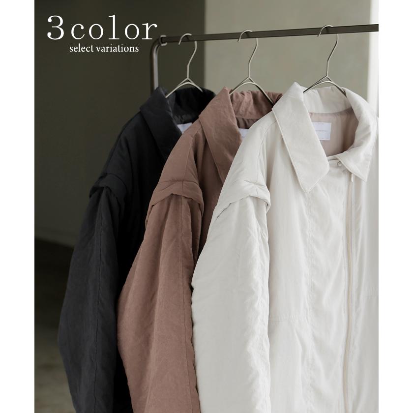 アウター ベスト 2way 中綿 レディース 中綿ジャケット 中綿コート 中綿ベスト ロング パーカー ジャケット ブルゾン オーバー ライダース コート ジレ | HUG.U | 10