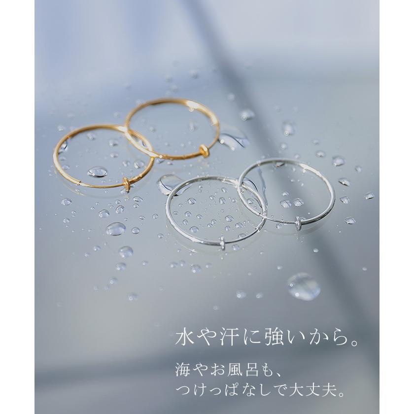 イヤリング サージカルステンレス ピアスに見える イヤカフ イヤーカフ シルバー ゴールド 金属アレルギー 金アレ アレルギー対応 ノンホール フープイヤリング | HUG.U | 11
