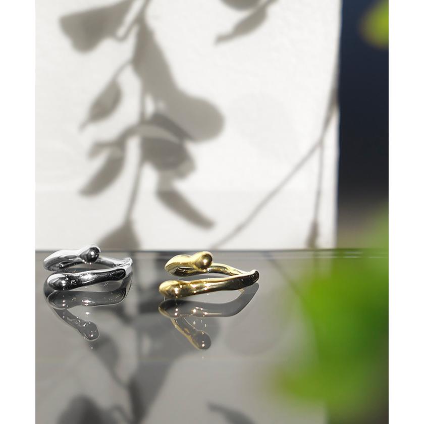 リング ニュアンス メタル モチーフ アクセサリー レディース 指輪 アクセ シルバー ゴールド シルバーアクセサリー 変形 アンバランス アシンメトリー ツイスト | HUG.U | 04