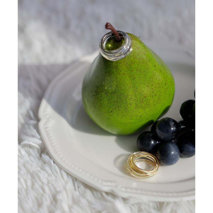 リング クリア メタル アクセサリー ニュアンス レディース 指輪 アクセ シルバー ゴールド シルバーアクセサリー ボリューム 透け感 レイヤード 重ね付け 太め | HUG.U | 13