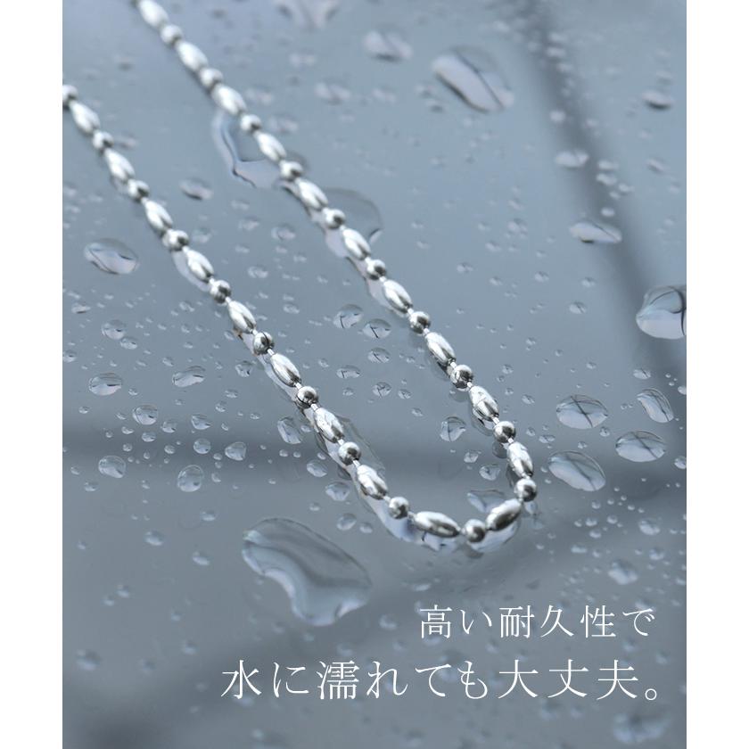 ネックレス サージカルステンレス ロング ビーズ チェーン レディース アクセサリー アクセ シルバー 銀 モチーフ 錆びにくい 金属アレルギー 対応 金アレ | HUG.U | 06