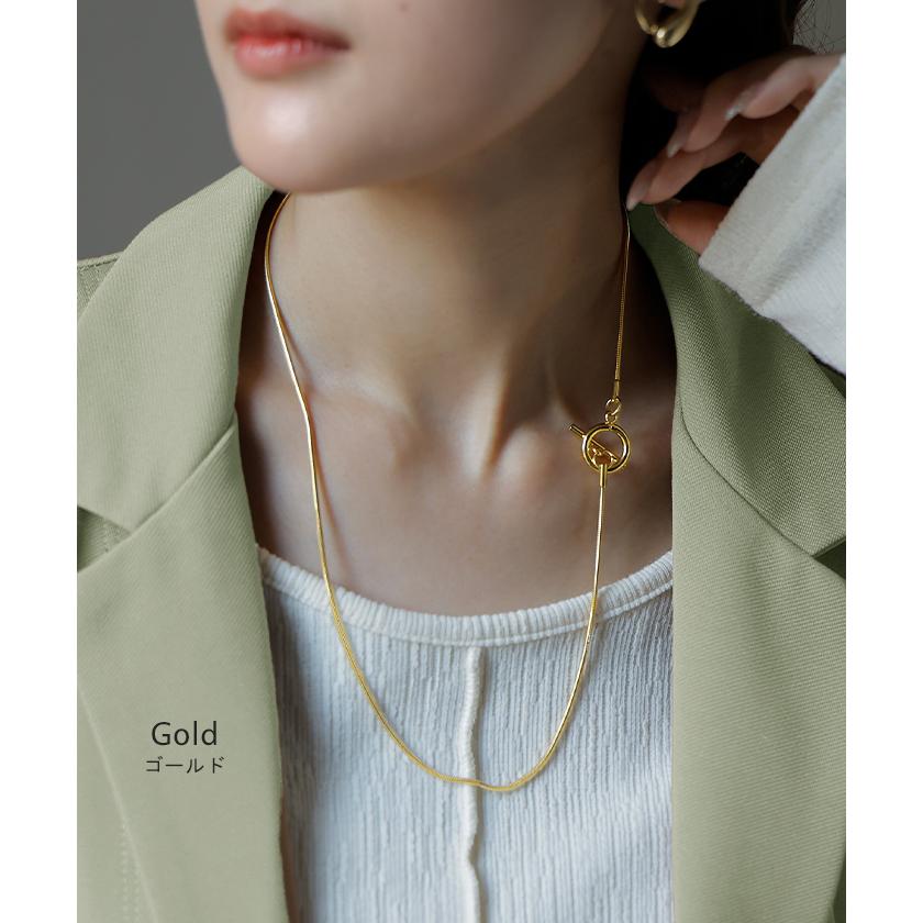 ネックレス サージカルステンレス ブレスレット 2WAY レディース アクセサリー ブレス アクセ シルバー ゴールド チェーン ロング モチーフ 錆びにくい | HUG.U | 10