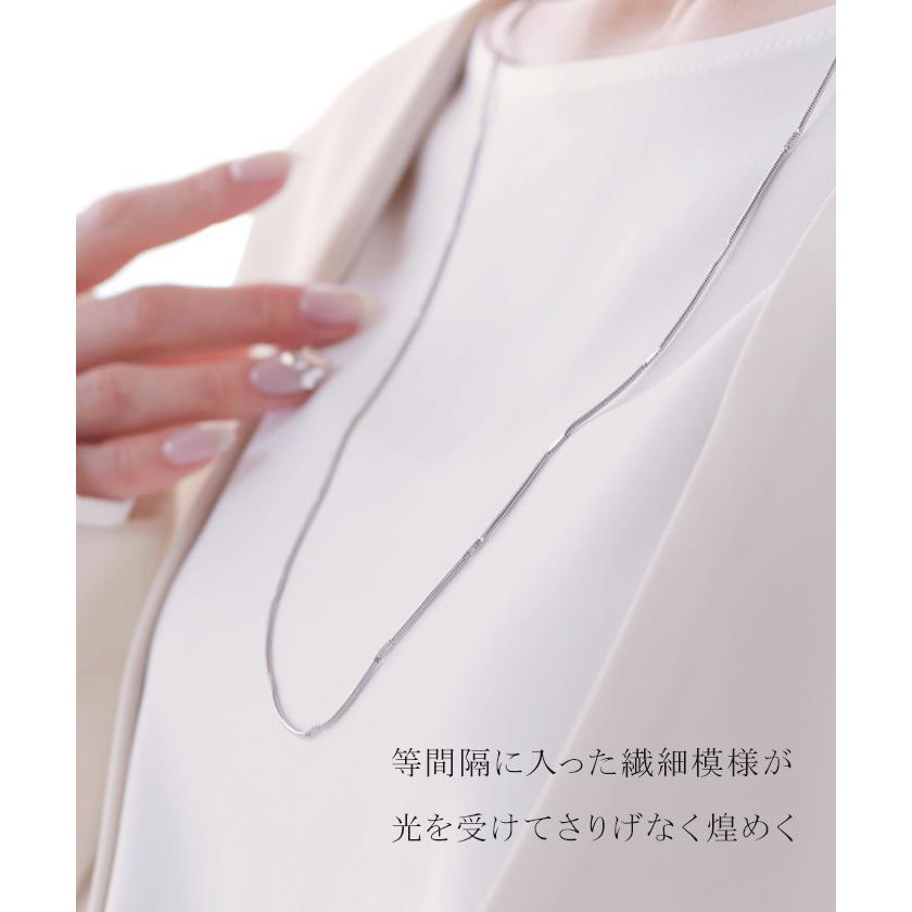 ネックレス サージカルステンレス 金アレ 対応 ロング チェーン レディース アクセサリー アクセ ニュアンス 細い 錆びにくい イージーケア 変色しにくい 水濡れ | HUG.U | 11
