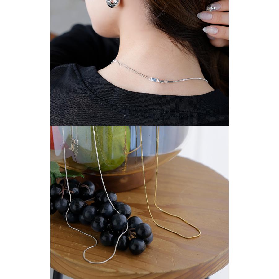 ネックレス サージカルステンレス 金アレ 対応 ロング チェーン レディース アクセサリー アクセ ニュアンス 細い 錆びにくい イージーケア 変色しにくい 水濡れ | HUG.U | 12