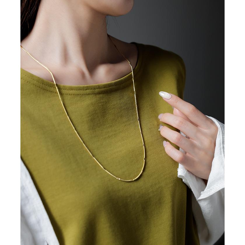 ネックレス サージカルステンレス 金アレ 対応 ロング チェーン レディース アクセサリー アクセ ニュアンス 細い 錆びにくい イージーケア 変色しにくい 水濡れ | HUG.U | 06