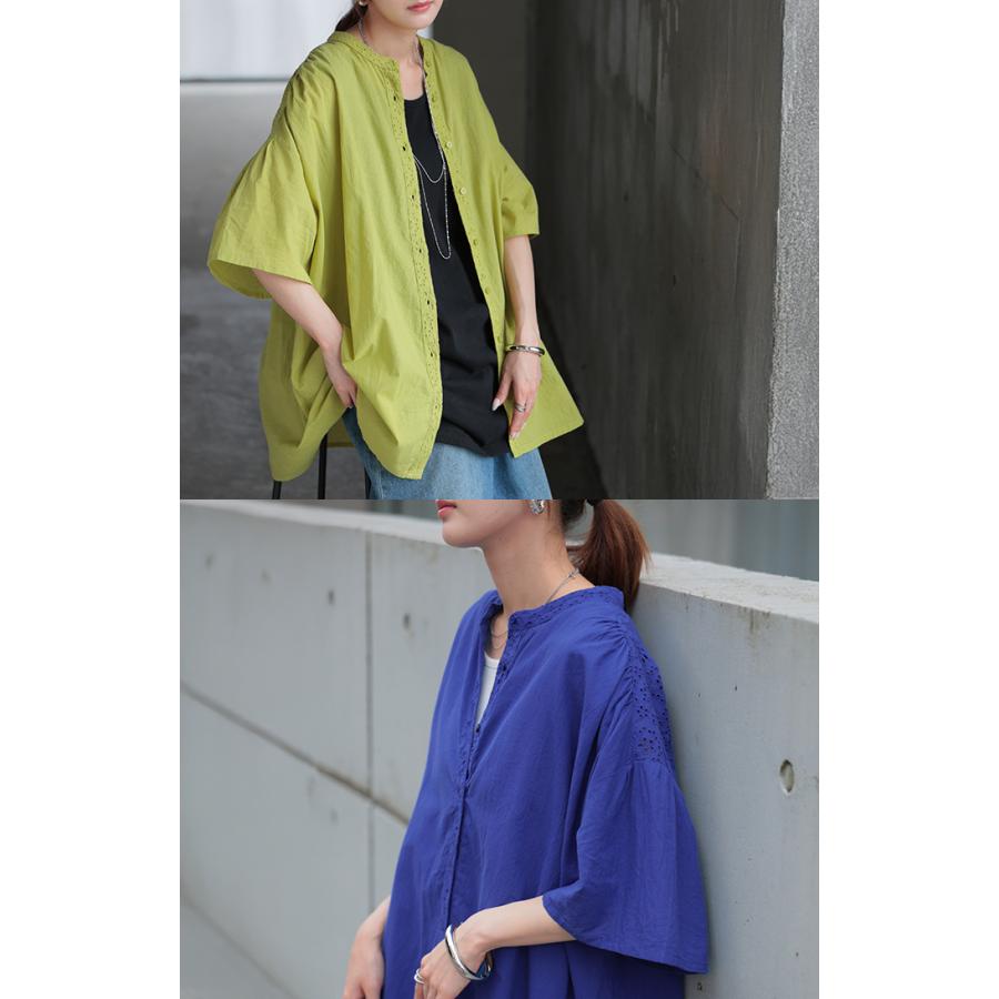 ハグオーワー コットン レース ロング チュニック/ ワンピース インド製※新品 HUG.U（ハグユー） ブラウス インド綿 100％ レース レディース
