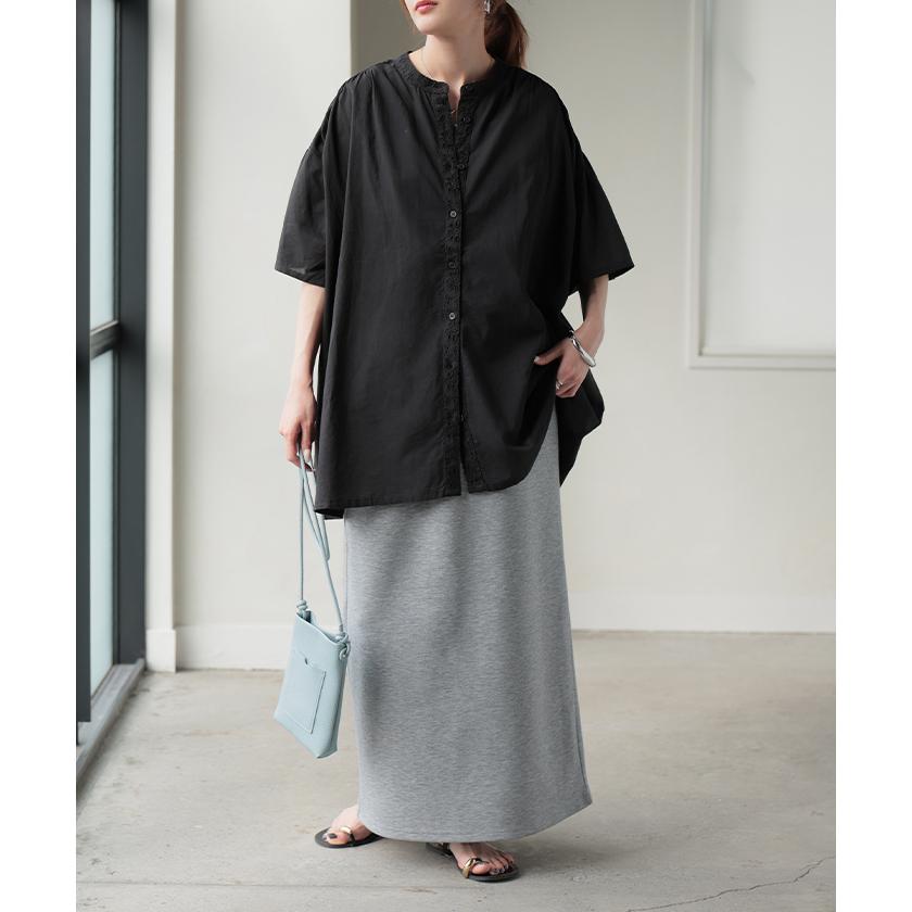 ブラウス インド綿 100％ レース レディース トップス ロング チュニック シャツ ロングシャツ Tシャツ カットソー 刺繍 花柄 フラワー | HUG.U | 20