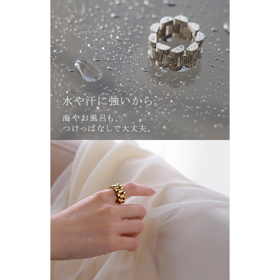リング サージカルステンレス アクセサリー シルバー ゴールド 錆びにくい 金属アレルギー 金アレ シルバーアクセサリー アクセ 指輪 アレルギー対応 | HUG.U | 11