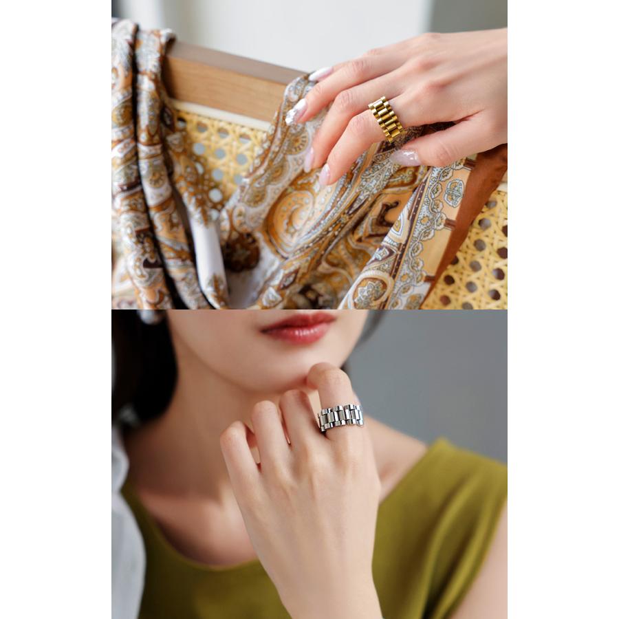 リング サージカルステンレス アクセサリー シルバー ゴールド 錆びにくい 金属アレルギー 金アレ シルバーアクセサリー アクセ 指輪 アレルギー対応 | HUG.U | 04