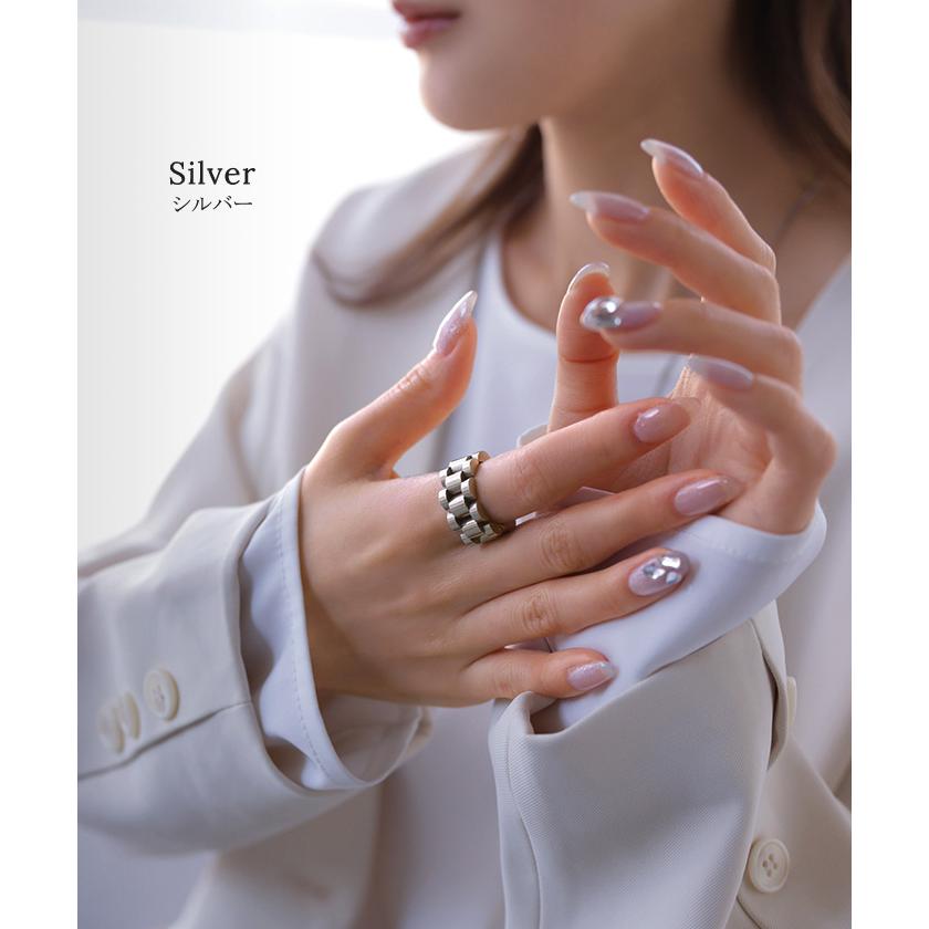 リング サージカルステンレス アクセサリー シルバー ゴールド 錆びにくい 金属アレルギー 金アレ シルバーアクセサリー アクセ 指輪 アレルギー対応 | HUG.U | 10