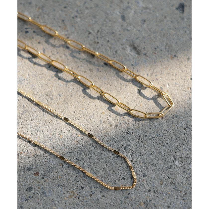 サージカルステンレス 2連 ネックレス アクセサリー シルバー ゴールド 金属アレルギー 金アレ 錆びにくい アクセ マンセルチェーン チェーンネックレス ロング | HUG.U | 08