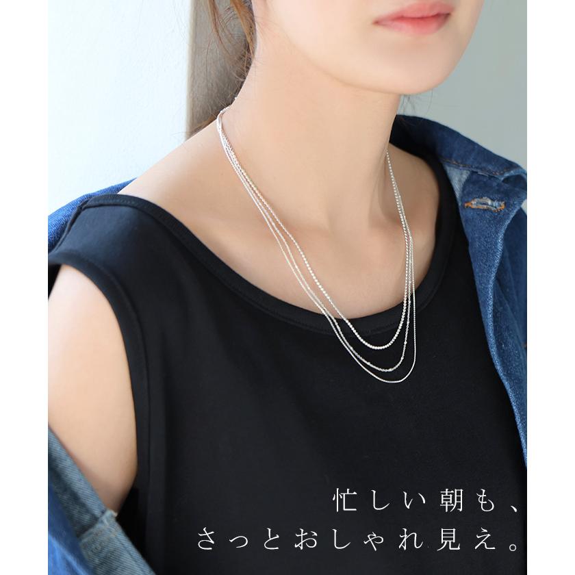 ネックレス 3連 セット アクセサリー レディース アクセ シルバー ゴールド チェーン ロング ロングネックレス チェーンネックレス ニュアンス | HUG.U | 13