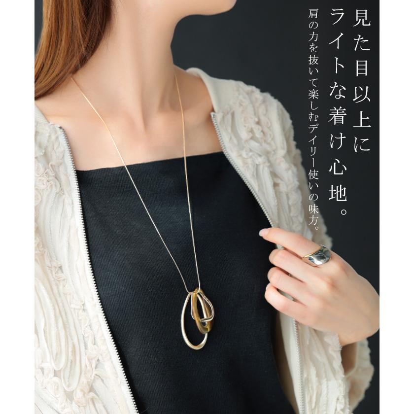 ネックレス モチーフ ニュアンス レディース アクセサリー アクセ ペンダント ロング gold silver サークルネックレス モチーフネックレス | HUG.U | 11