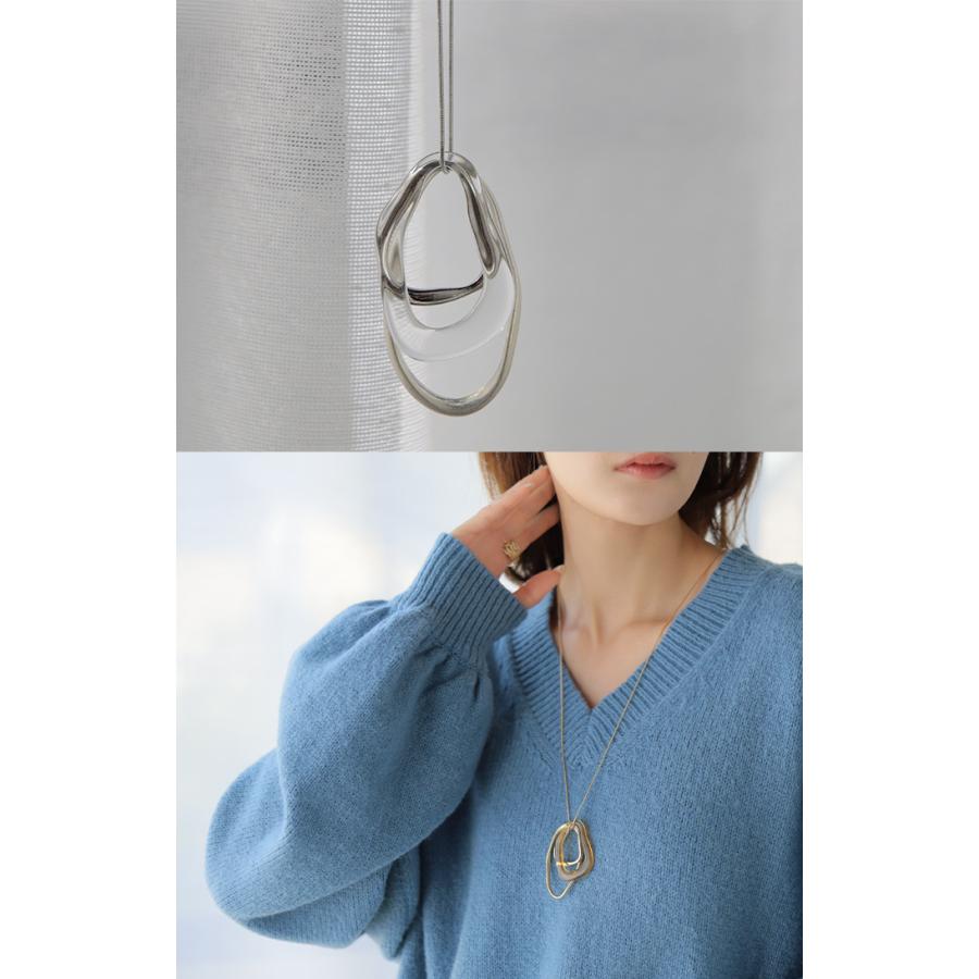 ネックレス モチーフ ニュアンス レディース アクセサリー アクセ ペンダント ロング gold silver サークルネックレス モチーフネックレス | HUG.U | 13