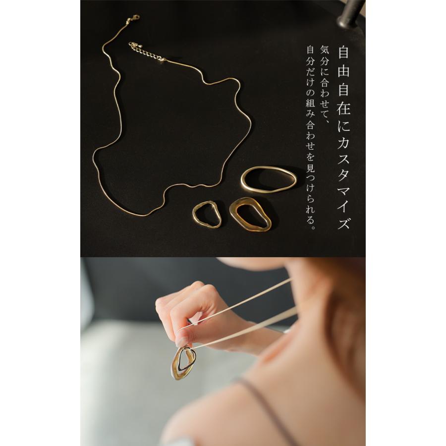 ネックレス モチーフ ニュアンス レディース アクセサリー アクセ ペンダント ロング gold silver サークルネックレス モチーフネックレス | HUG.U | 05