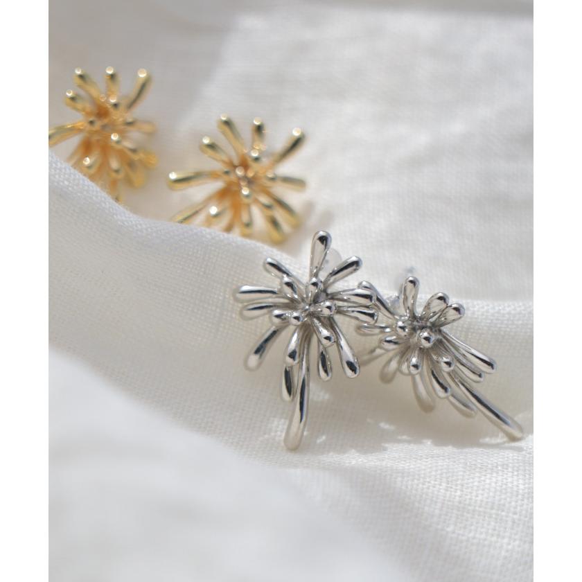 ピアス サージカルステンレス 花 モチーフ レディース アクセサリー アクセ 金アレ 水濡れ フラワー ニュアンス 錆びにくい イージーケア 変色しにくい 金属 | HUG.U | 08