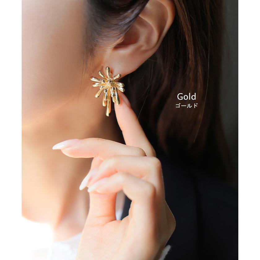 ピアス サージカルステンレス 花 モチーフ レディース アクセサリー アクセ 金アレ 水濡れ フラワー ニュアンス 錆びにくい イージーケア 変色しにくい 金属 | HUG.U | 09