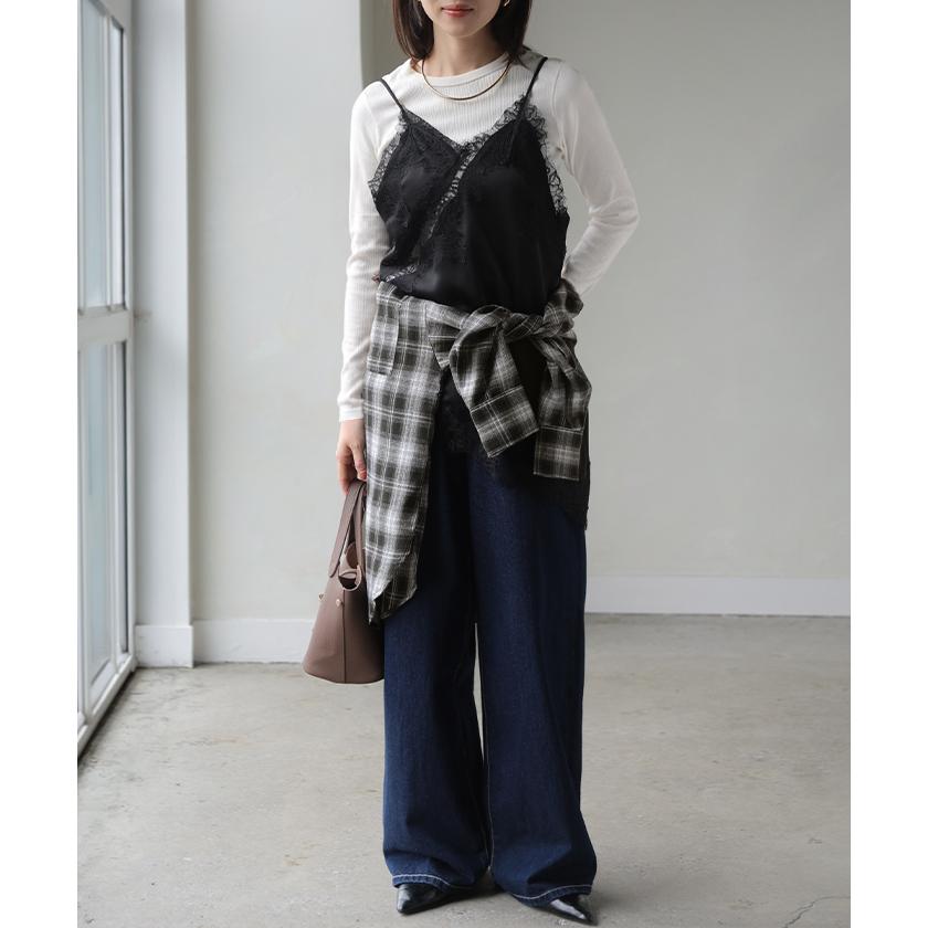 シャツ チェック ネルシャツ レディース トップス ロング ロングシャツ チェックシャツ チュニック フランネル 柄 オーバーサイズ 薄手 | HUG.U | 16