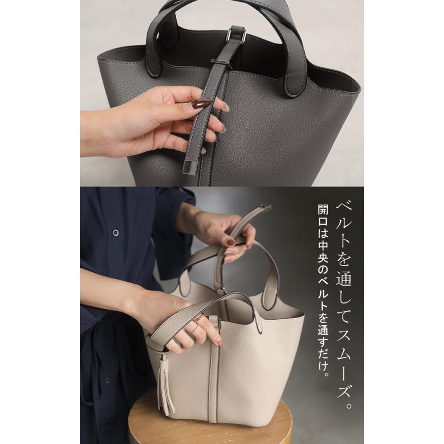 バッグ キューブバッグ タッセル付き レディース ハンドバッグ レディースバッグ キューブ バケツ カバン 鞄 ミニバッグ トートバッグ バケツ型バッグ | HUG.U | 18