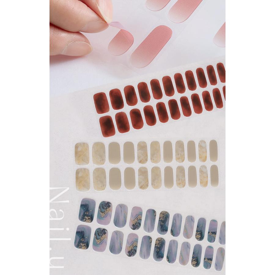 ネイル ジェルネイル シール セルフ オフ ネイルシール 硬化 硬化タイプ 長持ち UVライト ライト トップコート セルフネイル | HUG.U | 21