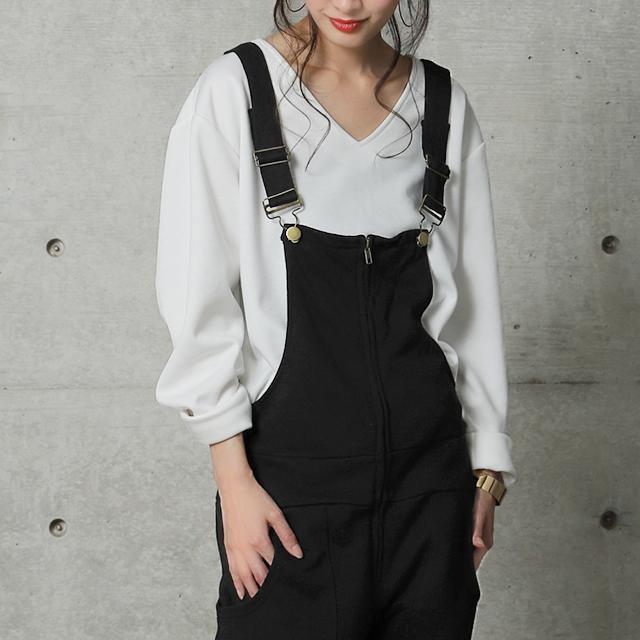 オールインワン レディース ロング丈 サロペット スウェット ルームウェア パンツ | HUG.U | 14