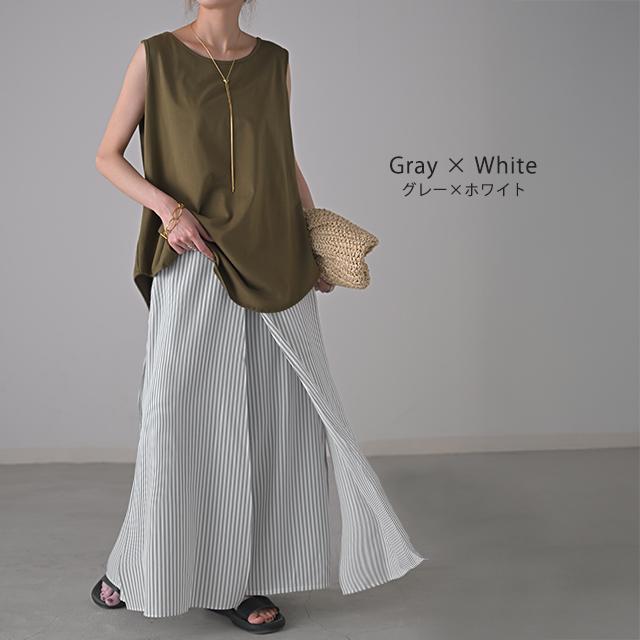 ワイドパンツ レディース 大きいサイズ ガウチョパンツ ワイドパンツルック | HUG.U | 24