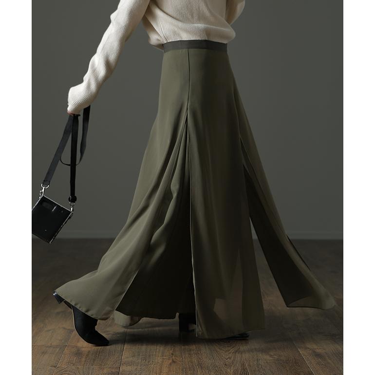 SALE ワイドパンツ レディース 大きいサイズ ガウチョパンツ ワイドパンツルック | HUG.U | 09