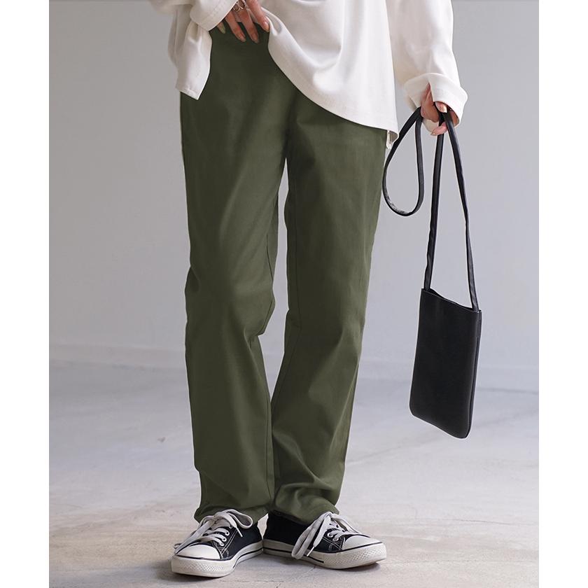 パンツ レディース  テーパードパンツ テーパード チノ チノパンツ ボトムス | HUG.U | 09