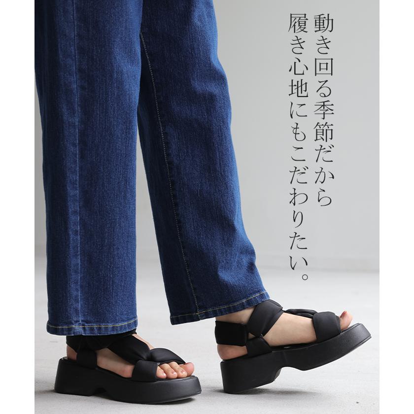 サンダル スポーツサンダル 厚底 サンダル レディース スポサン 5cm ソール ベルト ベルクロ 厚底サンダル | HUG.U | 04