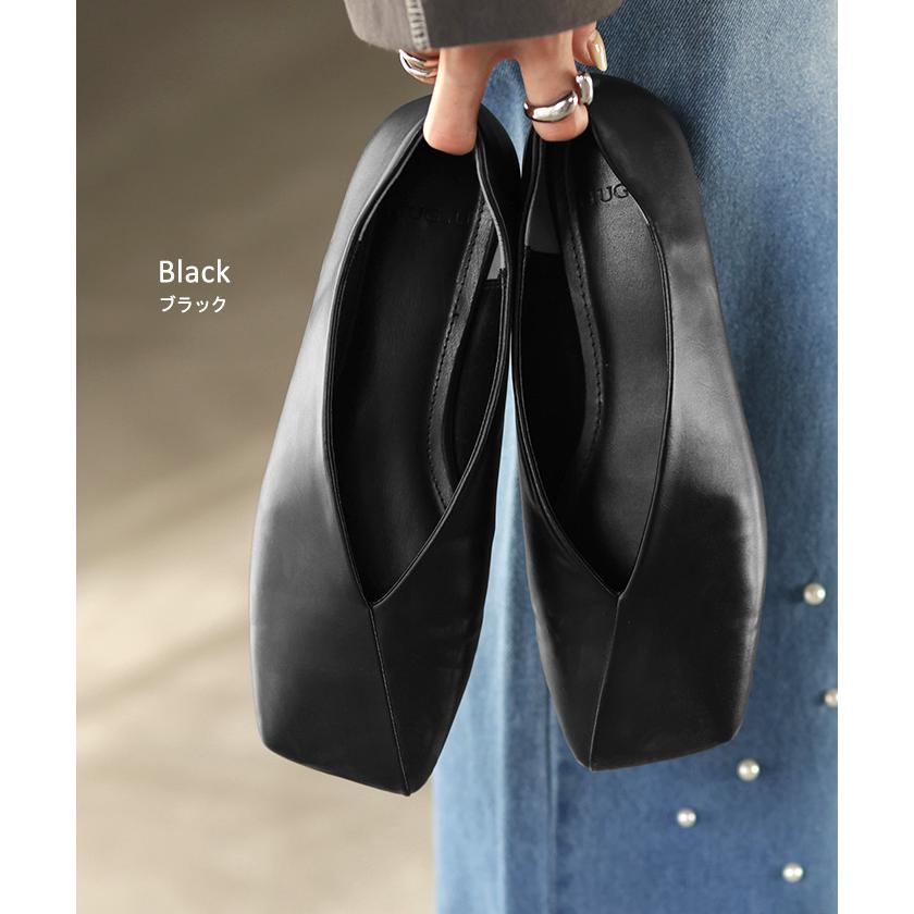 パンプス 大きいサイズ有 23.0cm 〜 25.0cm 靴 シューズ レディース ローファー 太ヒール 1cm 1センチ ヒール | HUG.U | 10