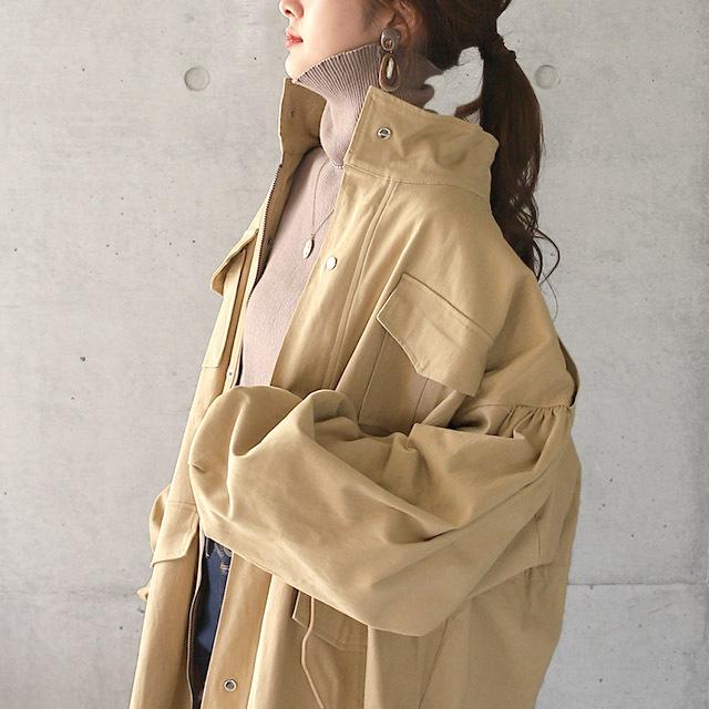 ロングコート レディース コート アウター トレンチコート ミリタリーコート ビッグシルエット | HUG.U | 16