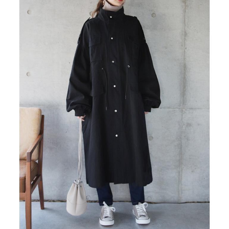 ロングコート レディース コート アウター トレンチコート ミリタリーコート ビッグシルエット | HUG.U | 20