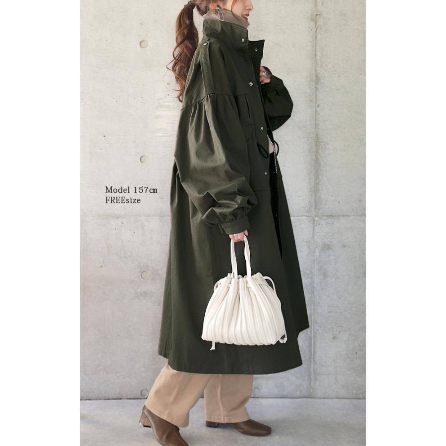 ロングコート レディース コート アウター トレンチコート ミリタリーコート ビッグシルエット | HUG.U | 05