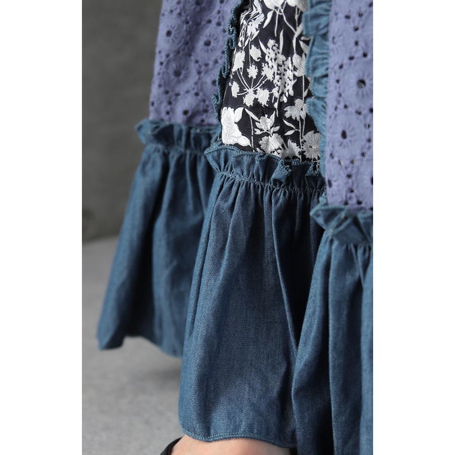ロングスカート 花柄 スカート フリルスカート デニムスカート レーススカート フレア レディース | HUG.U | 04