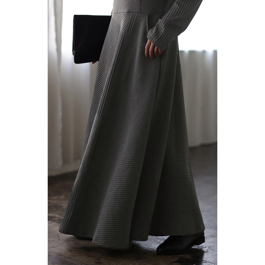 ワンピース レディース  長袖 オフタートル フレア 小顔 お呼ばれ ロングワンピース 2411sl | HUG.U | 04