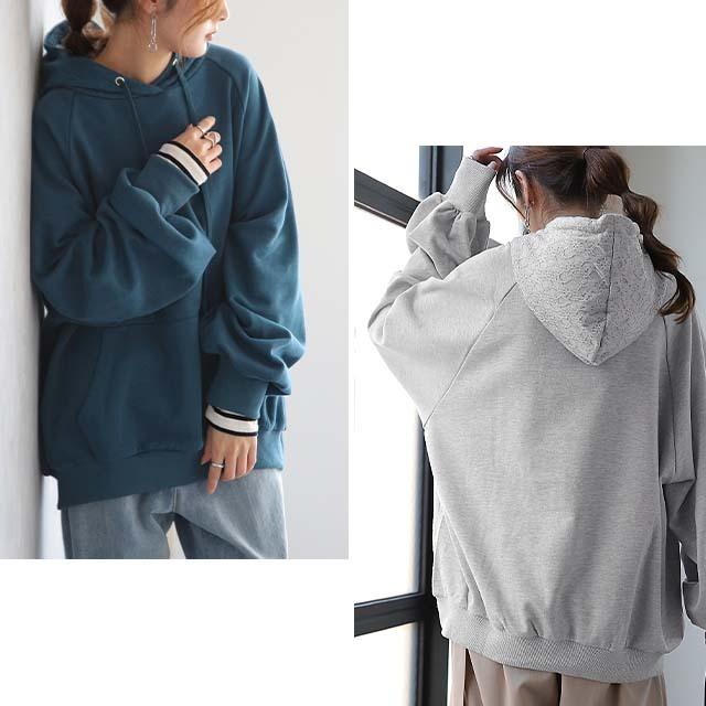 パーカー レディース レース ドルマンスリーブ スウェット 無地 大きいサイズ :x543:HUG.U(ハグユー) - 通販 - Yahoo!ショッピング パーカー レディース レース ドルマンスリーブ スウェット 無地 大きいサイズ :x543:HUG.U(ハグユー) - 通販 - Yahoo!ショッピング