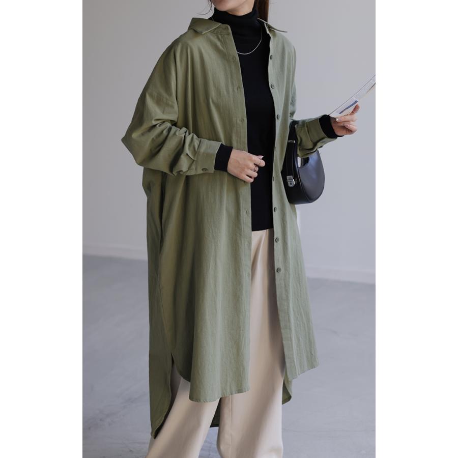 シャツワンピース ワンピース レディース ロング 白 長袖 黒 大きいサイズ | HUG.U | 17